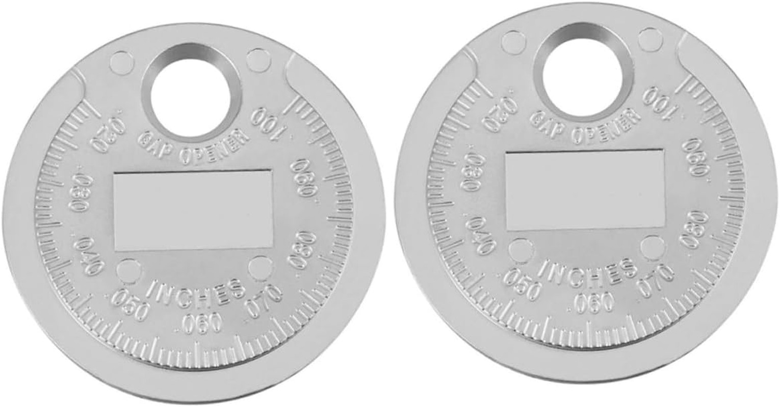 SEWOART Spark Plug Gaps Gauge Tool 2Pcs Wire Feeler Gauge Carbon Steel Accurate Measurement for Automotive Ignition Maintenance and Repair image number 1