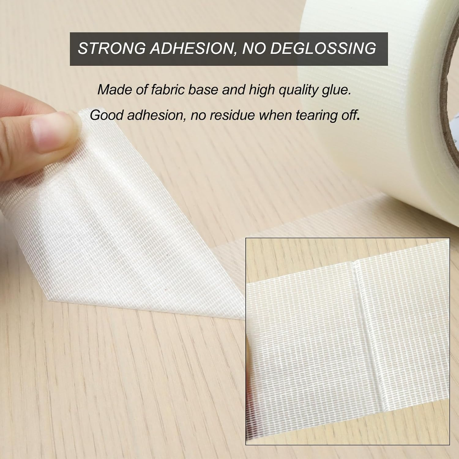 Welstik Tape Professional Grade Duct Tape, Waterproof Cloth Fabric,Colored Heavy Duty Tape for Photographers,Repairs, DIY, Crafts, Indoor Outdoor Use, Waterproof Tape,2 Inch X 45 Yards, Clear