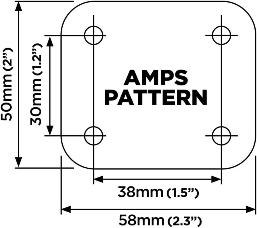 Quad Lock 360 Base - Flat Rectangle 4 Hole image number 1