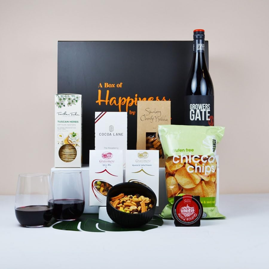 Wine Time Hamper. Red Wine Gift Box for Birthdays, Anniversary'S, Mothers Day, Fathers Day, Christmas and Staff Appreciation. Affordable for Everyone.