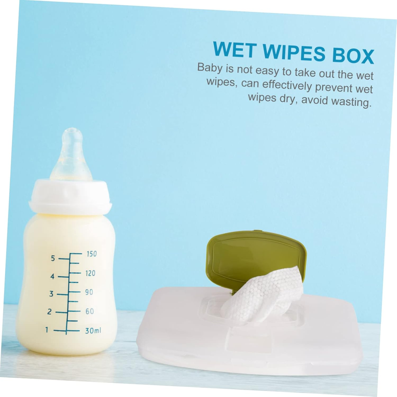 Abaodam Stroller Hook Wet Wipes Box Wipes Dispenser for Diaper Bag Easy Access image number 1