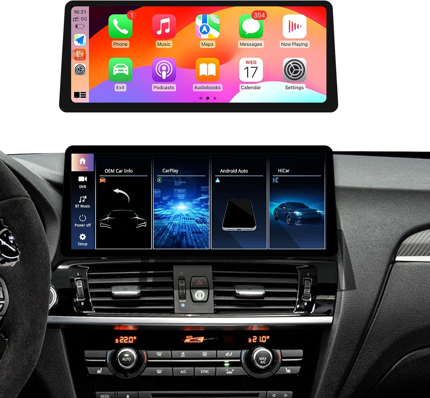 Ultra Slim 12.3 Inch 1920 X 720 Car Stereo for BMW X3 F25 2010-2013 CIC Carplay Android Car Radio Multimedia Audio Upgrade Touchscreen Bluetooth (Linux CIC System) image number 5