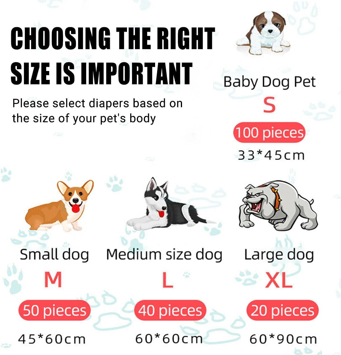 Pet Training Pads Puppy Dog Toilet Pee Indoor Super Absorbent Leak-Proof 4Sizes (Classic,L-40Pcs 60*60Cm) image number 5