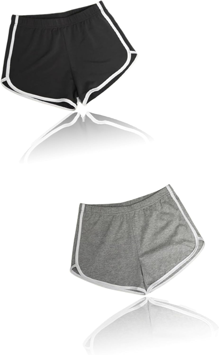 Women'S Cotton Gym Yoga Shorts - 2-Pack, Summer Running, Active Dance, Elastic Waistband, Size M - Comfort & Style image number 2