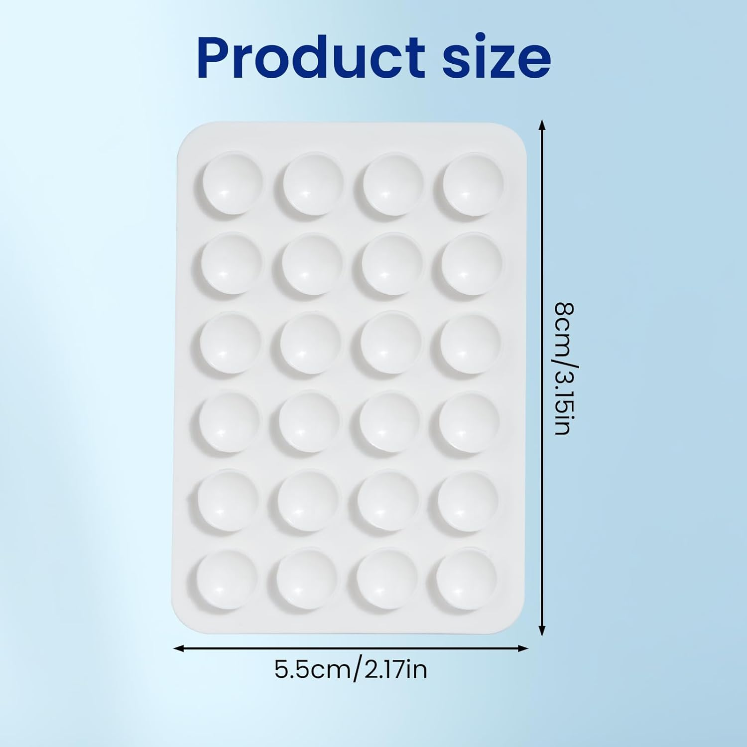 MYHOGOOD 2 Pcs Silicone Suction Phone Case, Non Slip Phone Suction Pad with 24 Suction Cups, White Suction Phone Holder Hands-Free Sticky Phone Grip, Phone Sucker Pad for Selfies and Tiktok Videos image number 4