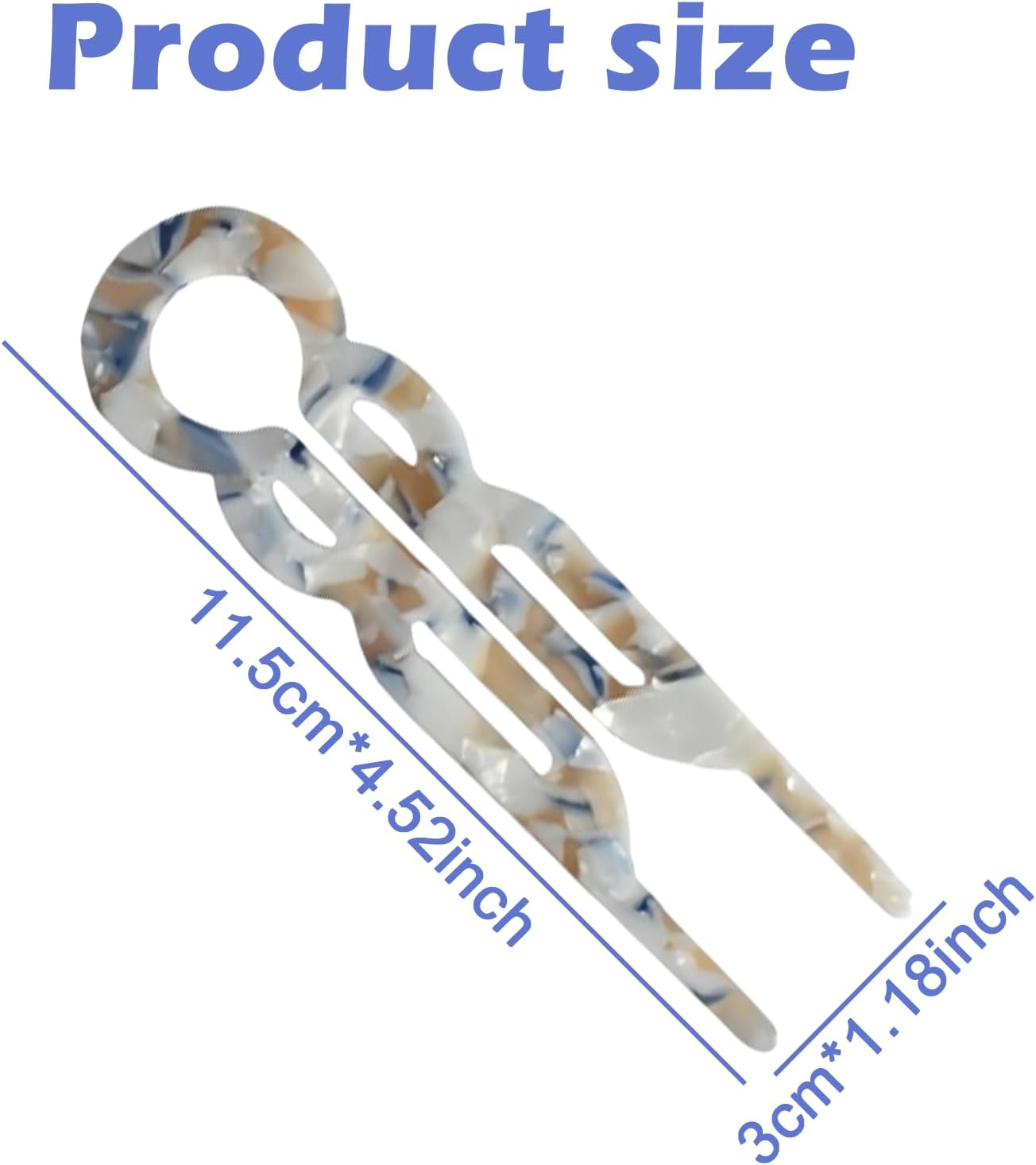 Tzylomirx 3 Pcs Lialys Hairpin - Prestige Hair Pin, U Shaped Lialysoff Hair Pins, French Hair Pin for Thick Hair, Hair Accessories - A-2 image number 1