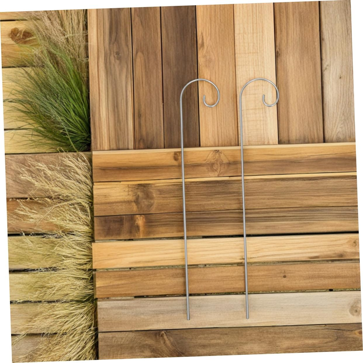 INOOMP 20Pcs Mini Shepherd Hook Garden Plant Sign Stake Metal Garden Markers Stake Outdoor Lawn Ornament Hanger for Hanging Plants Signs Decorations image number 4