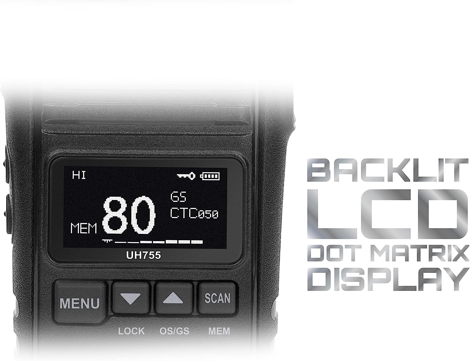 Uniden UH755-5 Watt UHF CB Splashproof Handheld Radio image number 2