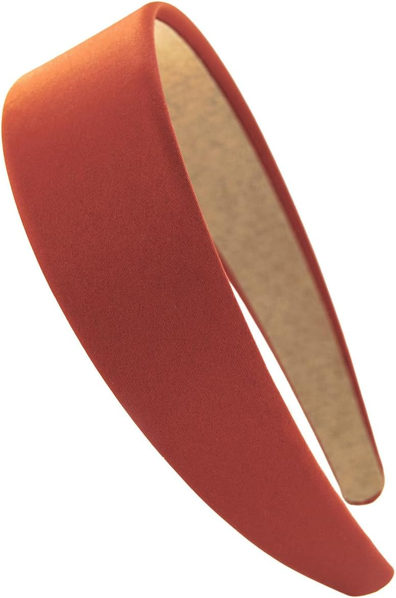 Axy HRK1 Wide Satin Covered Hair Band Vintage Classic Look Hair Band Headband (Earth Orange) - Beige image number 5