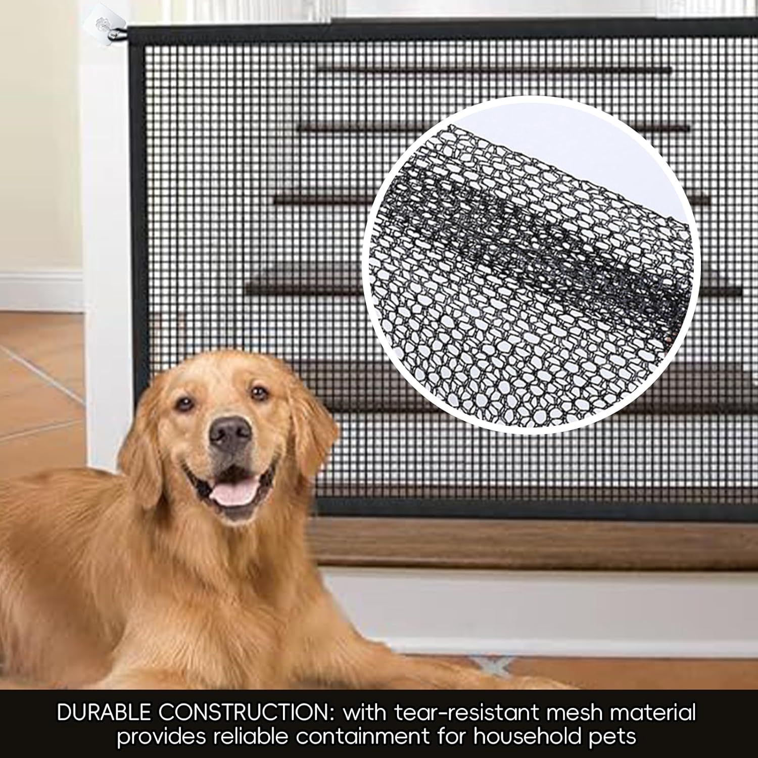 Isolation Guardrail Suitable for Puppies, Punch-Free Pet Fence - Pet Gate Dog Gate 110X72Cm Pet Barrier Fence for Doorways, Staircases and Corridors, Both Indoors and Outdoors. image number 4