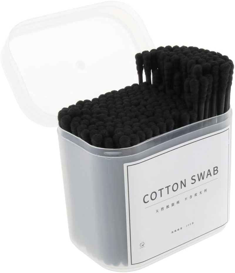 200 Pieces Cotton Swabs with Wooden Handles for Makeup and Cleaning image number 3