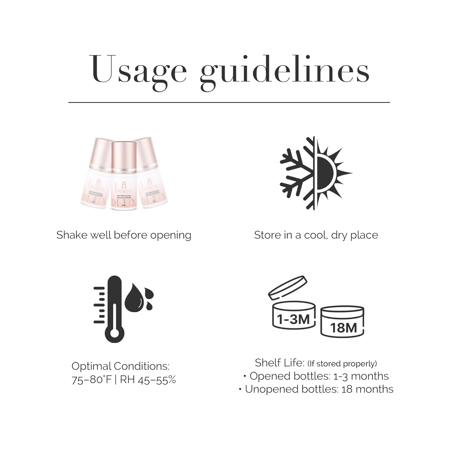 DLUX Professional Eyelash Extension Glue for Professionals - 8 Weeks Retention, 0.5 Sec Drying Time, Latex Free Semi Permanent Individual & Volume Lash Extension Glue image number 2