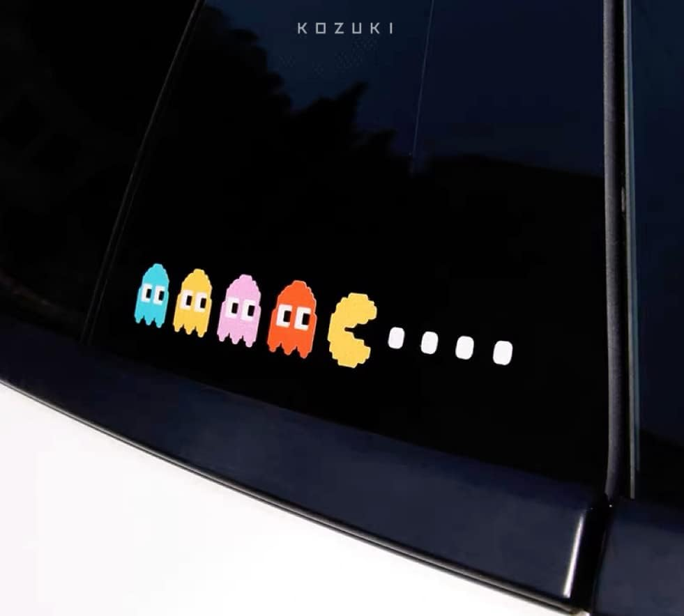 Pac Man Car Stickers Pacman Sticker for Car for Laptop Video Game Car Sticker Waterproof Vinly Pacman Decal (Doodle) image number 4