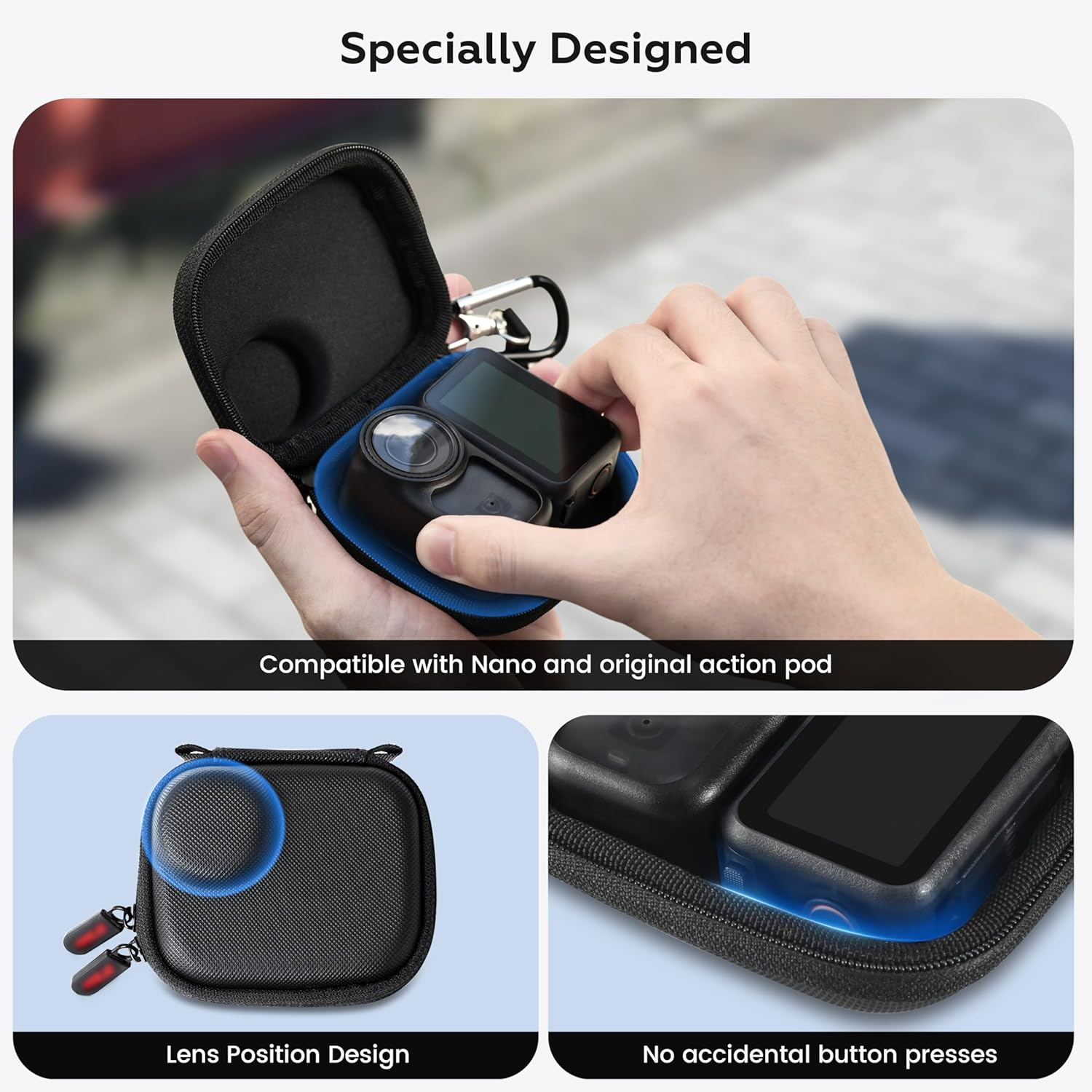 STARTRC PHOTO Osmo Nano Camera Case, Portable Storage Bag for DJI Osmo Nano Lens Protective Case, Hard Travel Bag with Wrist Strap for DJI Osmo Nano Accessories image number 1