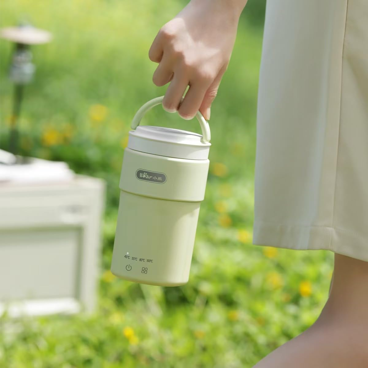 Electric Tea Kettle Portable Mini Coffee Kettle, with 4 Variable Presets, Personal Hot Water Boiler 304 Stainless Steel with Auto Shut-Off & Boil Dry Protection, 12H Keep Warm (Green) image number 5