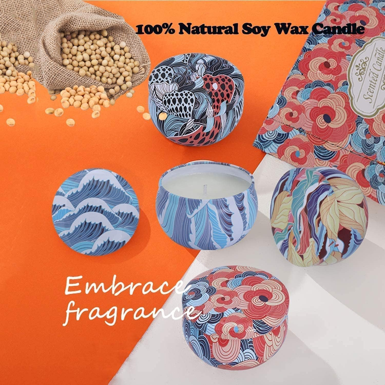 TTRWIN Scented Candles Gift Set,12 Pcs Relaxing Aromatherapy Scented Candles Clearance, Portable Travel Tin Stress Relief Candles for Home Scented, Women, Mother&rsquo;S Day, Christmas image number 4