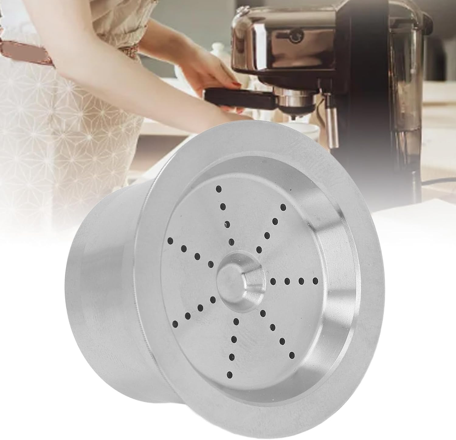 Stainless Steel Coffee Pods for CAFFITALY, Reusable Coffee Capsule Double Filtration Refillable Coffee Capsules, Series Coffee Machines image number 3