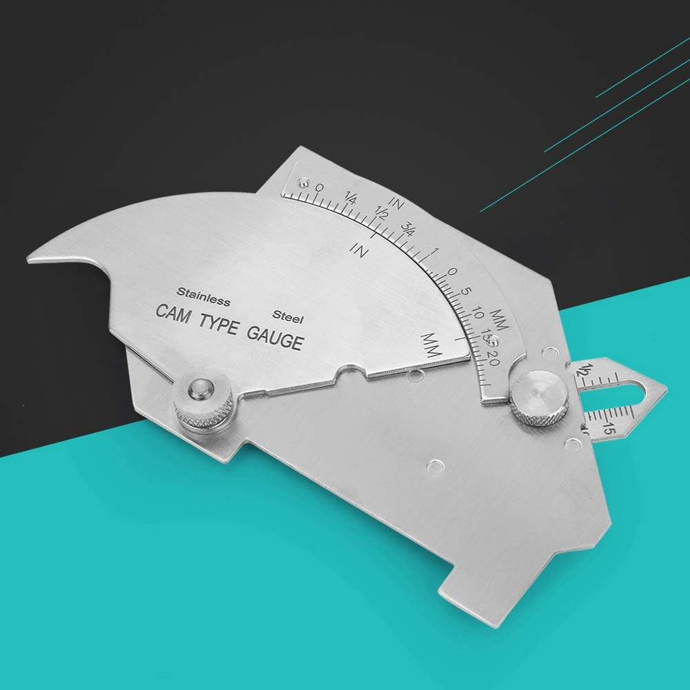 Bridge Cam Weld Gauges, MG-8 Bridge Cam Gauges Welding Fillet for Inspection of Welded Surface Weld Joints Bevel Angle Inch/Mm Stainless Steel Weld Gage, Weld Measuring Tool image number 6