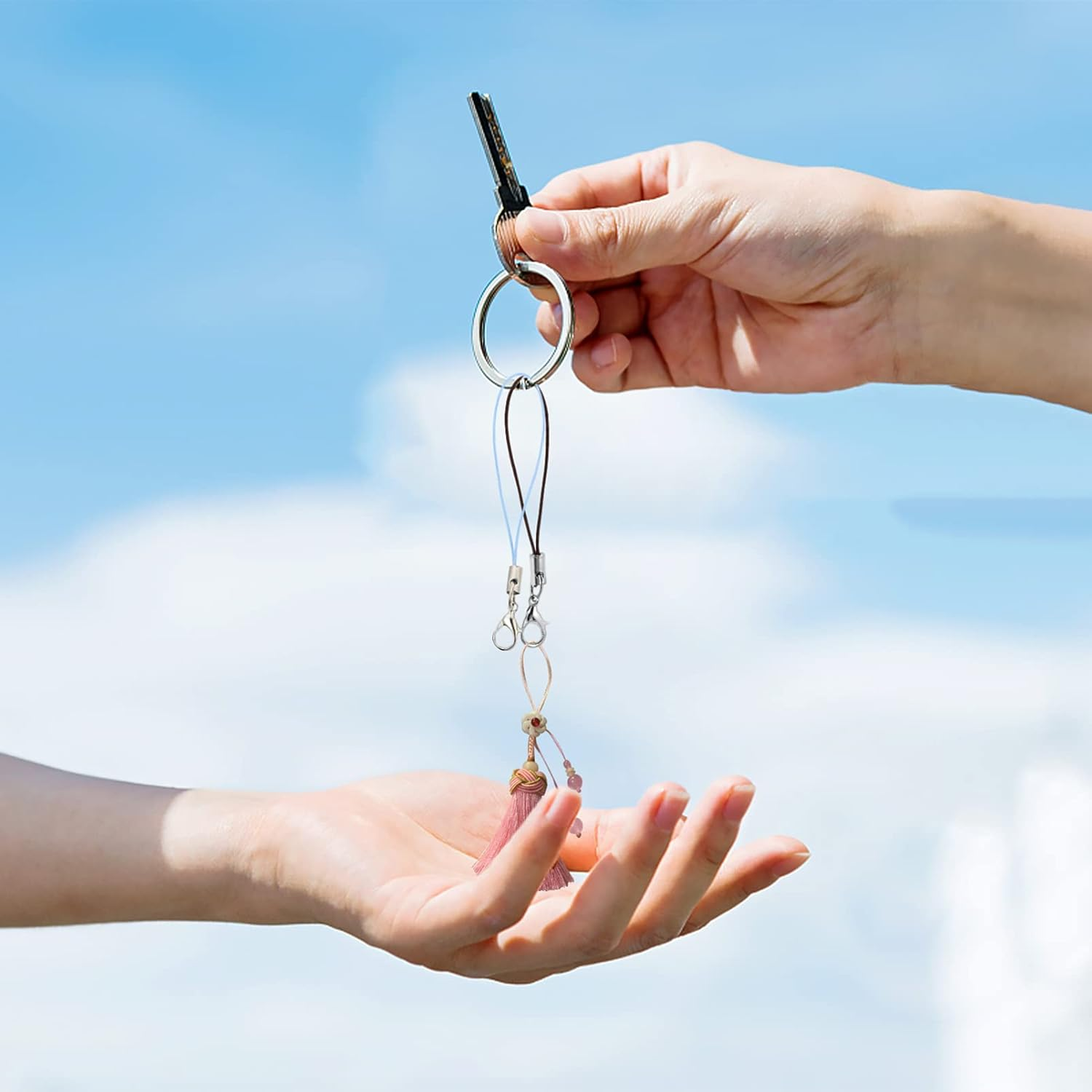 EXCEART 100Pcs Cellphone Strap with Lobster Clasp Straps Lanyard Lobster Clasp Lariat Cord Strap for Cellphone Jewelry USB Flash Drives DIY Ropes Mixed Color image number 4