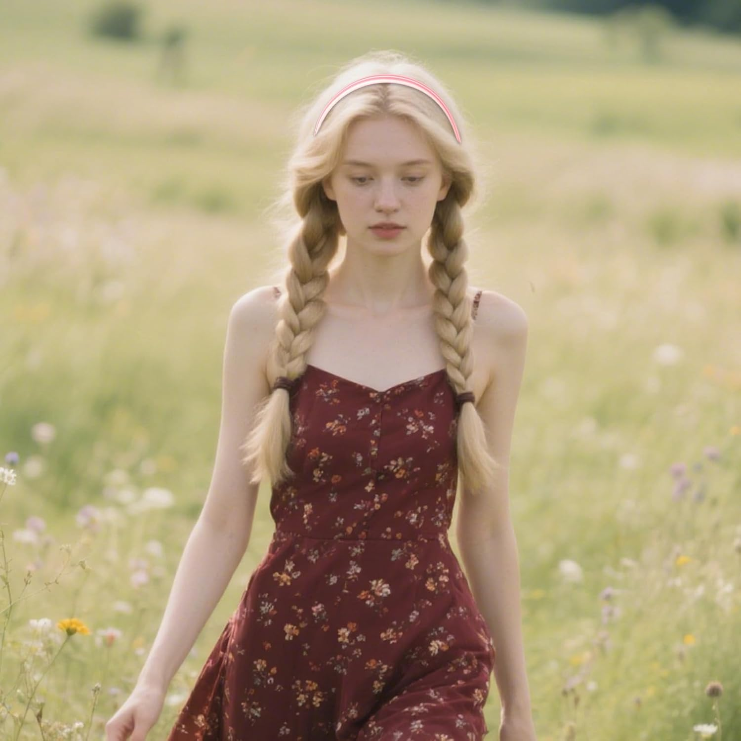 Bumlofa Set of 6 Colourful Rainbow Headbands, Women'S Set, Thin Headband Designs with Striped Pattern, Matching Hair Accessories for Headbands, Girls, Colourful Headband image number 3