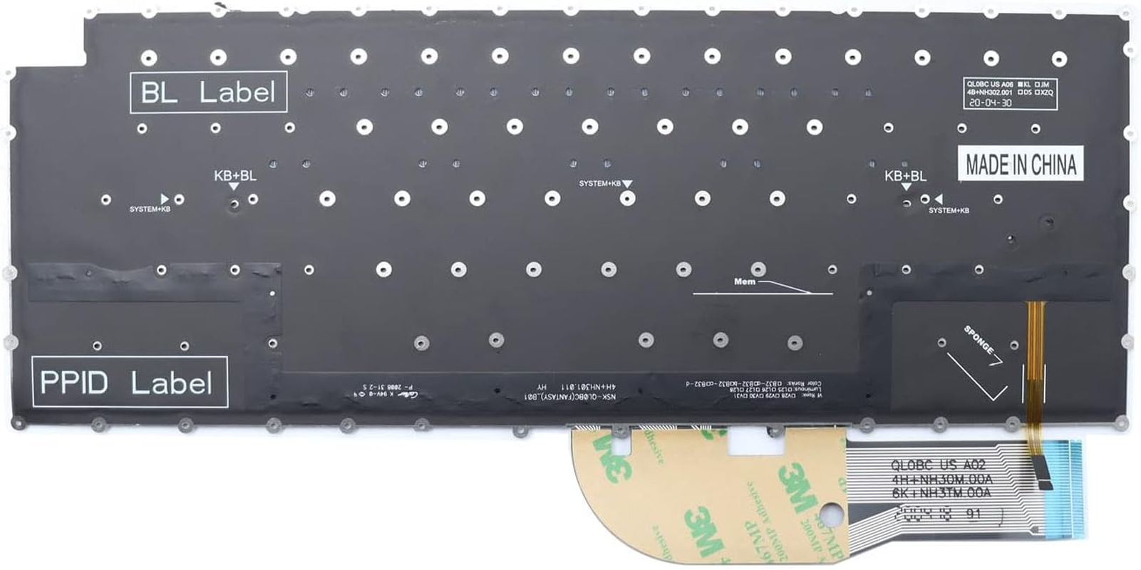 New Replacement Keyboard Compatible with Dell XPS 9500 9510 9700 9710 Precision 5550 5560 5750 5760 with Backlit image number 1