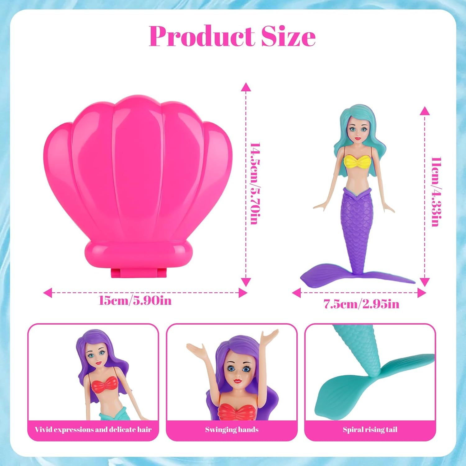 Mermaid Pool Toy 3 Pcs image number 3