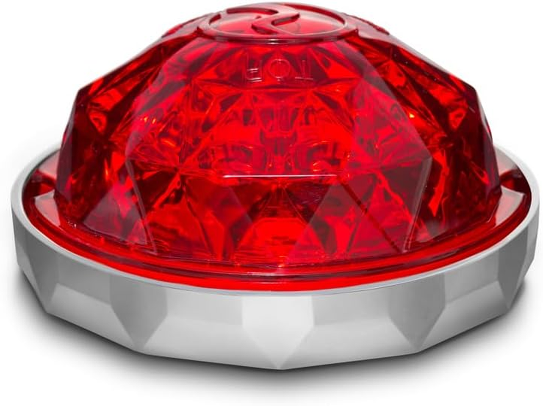 Roadworks | Jewel Low Profile Watermelon Light Clear Lens and Red Leds -1 Pc. | JWL1007