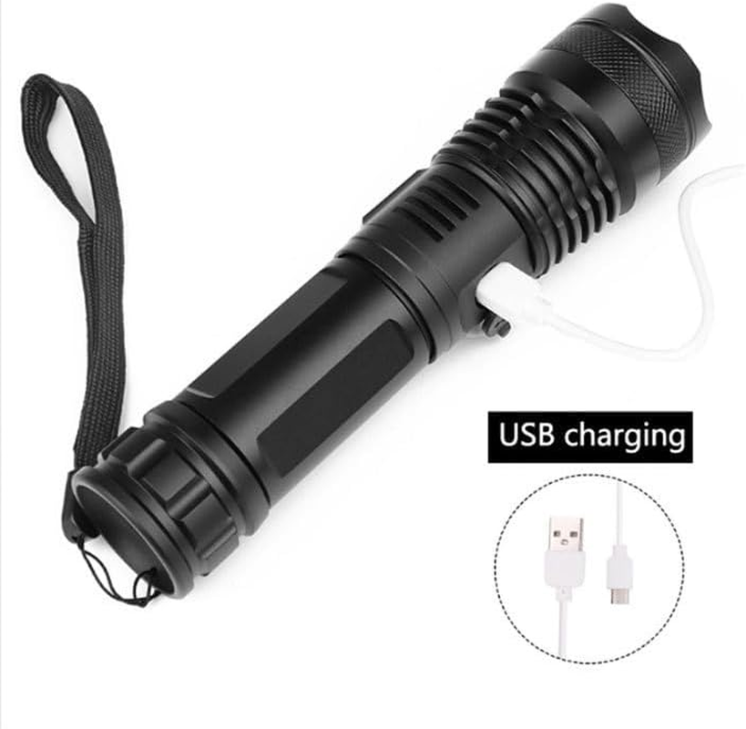 SHIJIUDAI Flashlights High Lumens Rechargeable - 4000 Lumens Long Beam Super Bright Display & IPX5 Waterproof for Camping, 5 Modes,Zoomable Handheld Flashlight image number 4