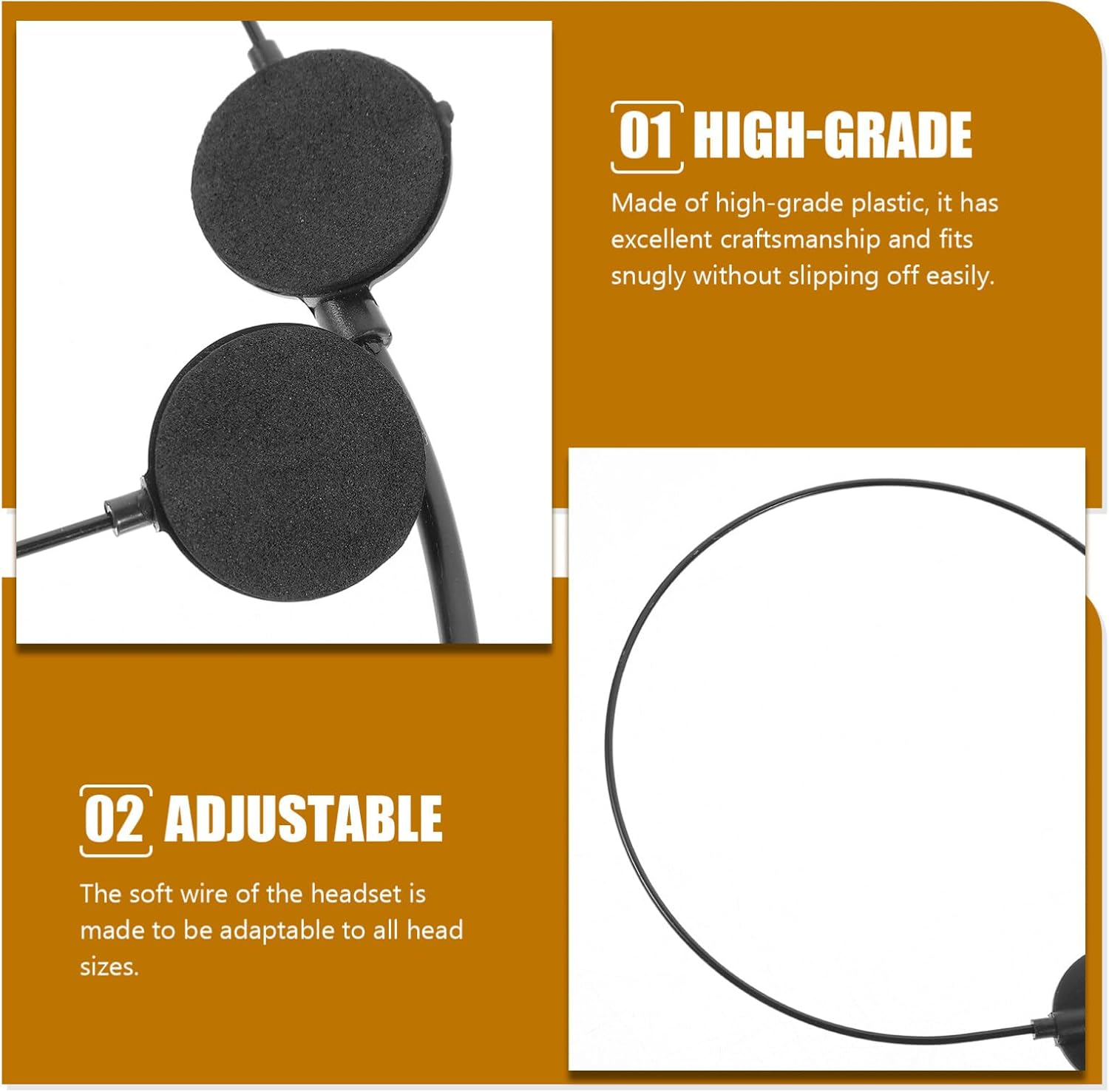 Alipis Fake Head Costume Accessories Headset Singer Headphones Singer Star Dress up Prop Kids Headsets image number 1