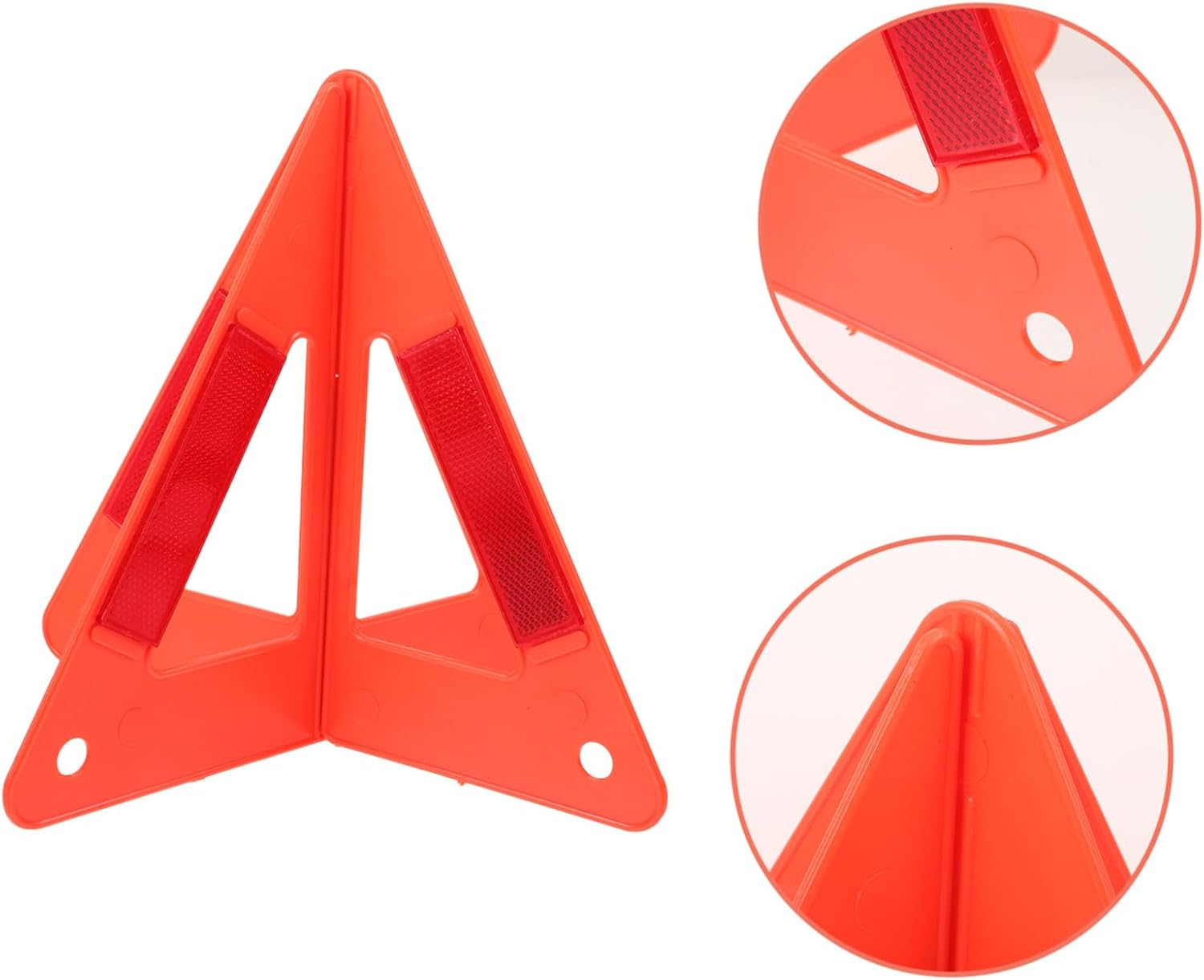 Gatuida Folding Reflective Warning Triangle for Roadside Emergencies Sturdy Emergency Safety Triangle with High Visibility Reflectors Portable Car Breakdown Sign for Night and Bad Weather