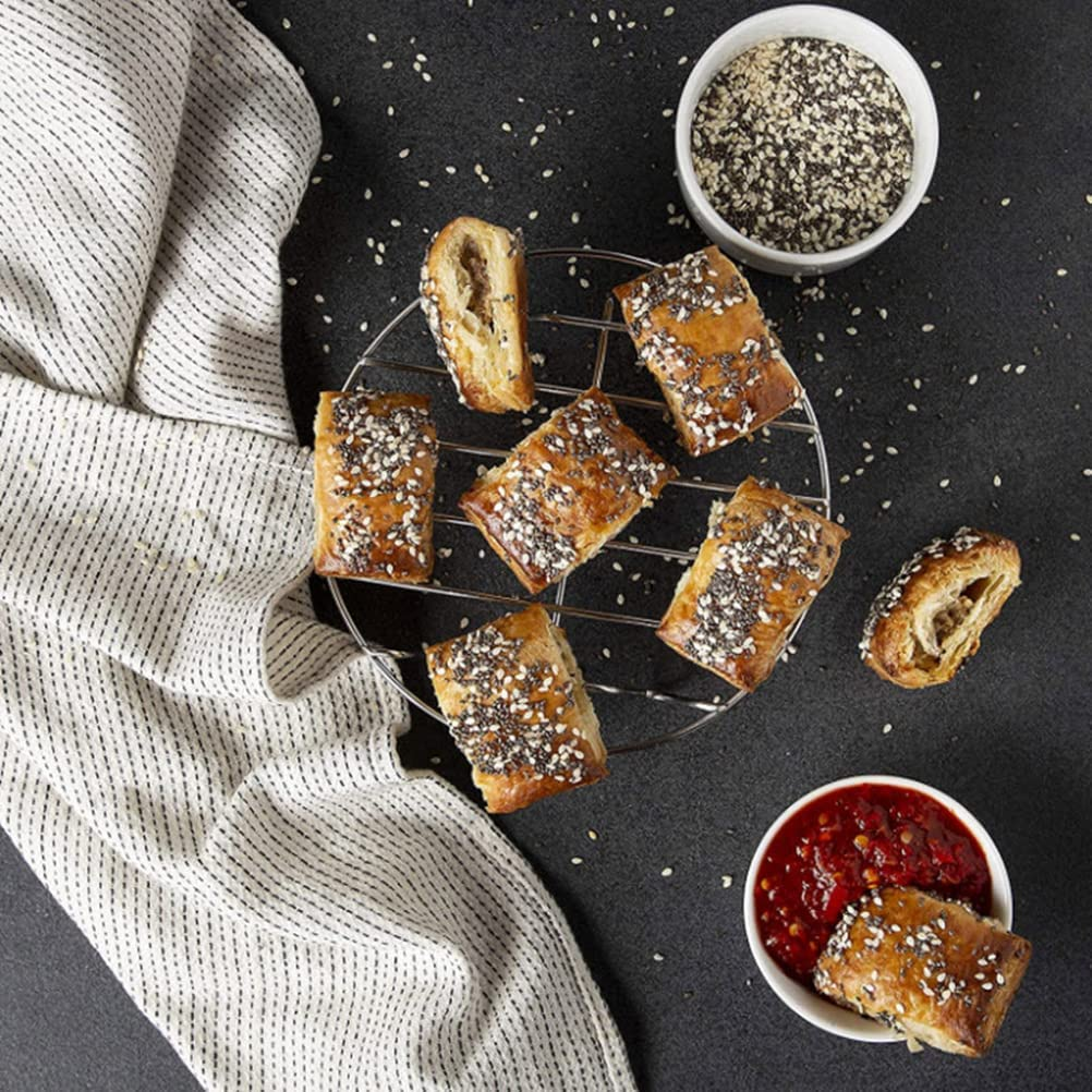 Kitment 9 Inch Air Fryer Accessories, Compatible Fits for Universal 5.3QT - 6.8QT Deep Air Fryer, BPA Free, Dishwasher Safe, Nonstick Coating, with Magnets Cooking Guide, Recipes Cookbook, Set of 11