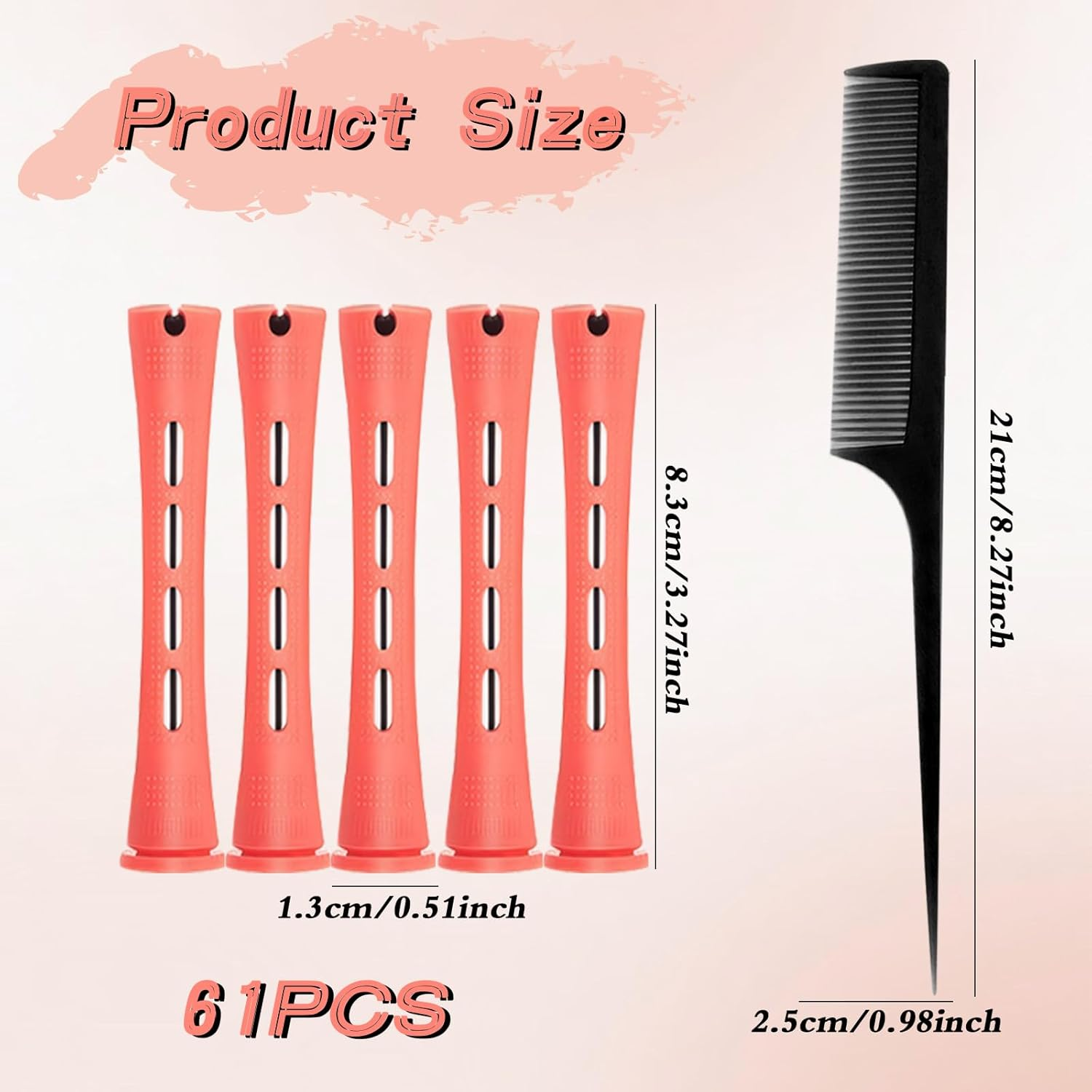 Small Perm Wrap, Hair Perm Rods, Short Cold Waves, 60 Pieces Perm Set, Complete - Hair Noodle for Small Curls, Lace Paper Perm, Curls Overnight, Perm Winder image number 1