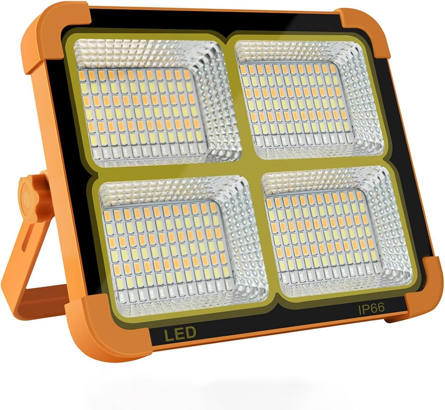 LED Solar Work Light 100W Rechargeable 4800Mah with 5 Lights Modes IP66 Waterproof, Portable Magnetic Outdoor Working Light for Emergency Camping Garage Car Repairing Construction Site Lighting image number 2