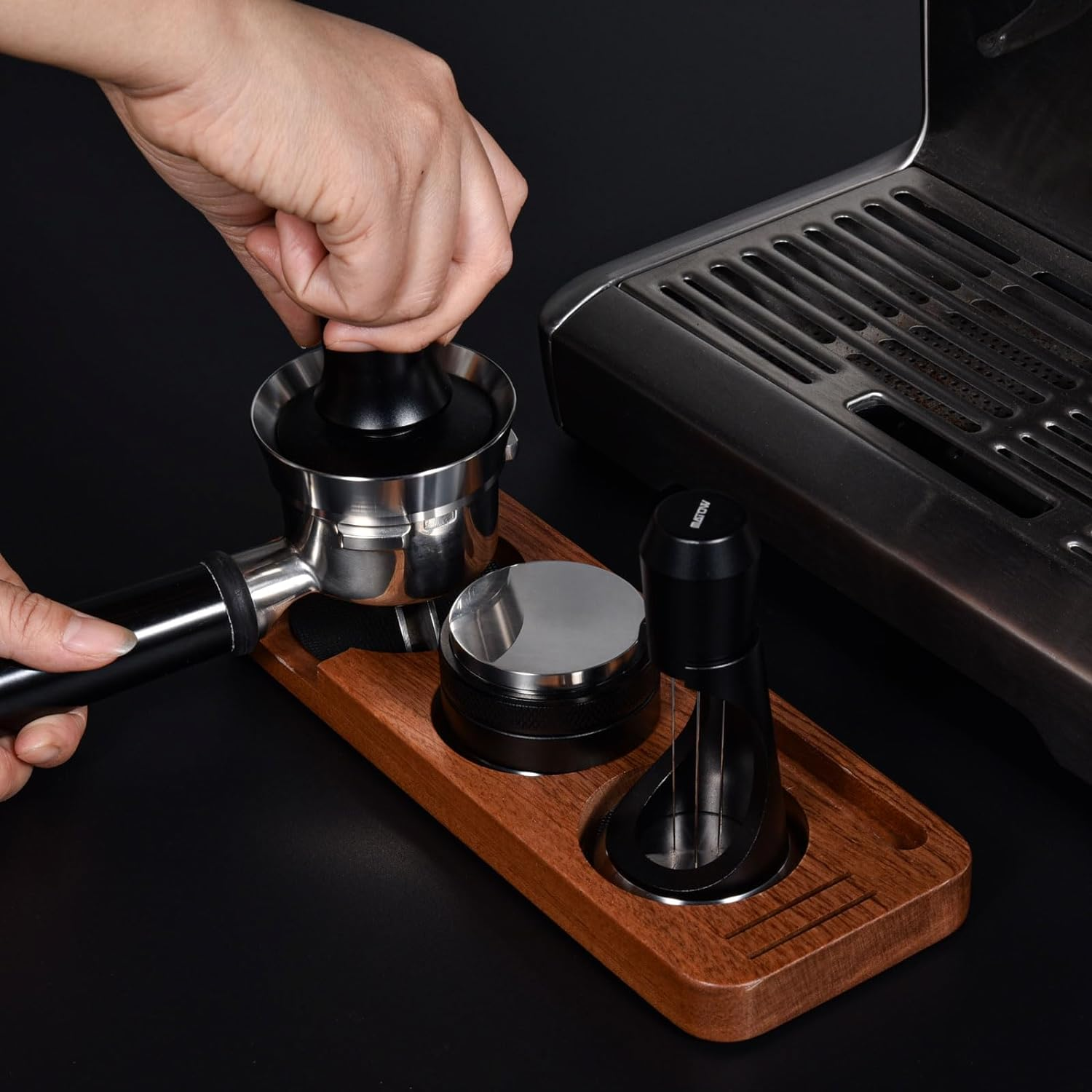 54Mm Magnetic Dosing Funnel V2, MATOW Stainless Steel Espresso Dosing Ring with 8 Magnets Compatible with Breville 54Mm Portafilter image number 5