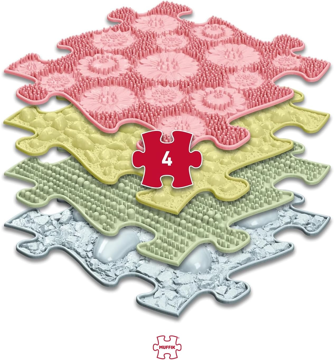 Muffik Family Starter Set - Sensory Mats - 4 Piece Set - Pastel image number 3