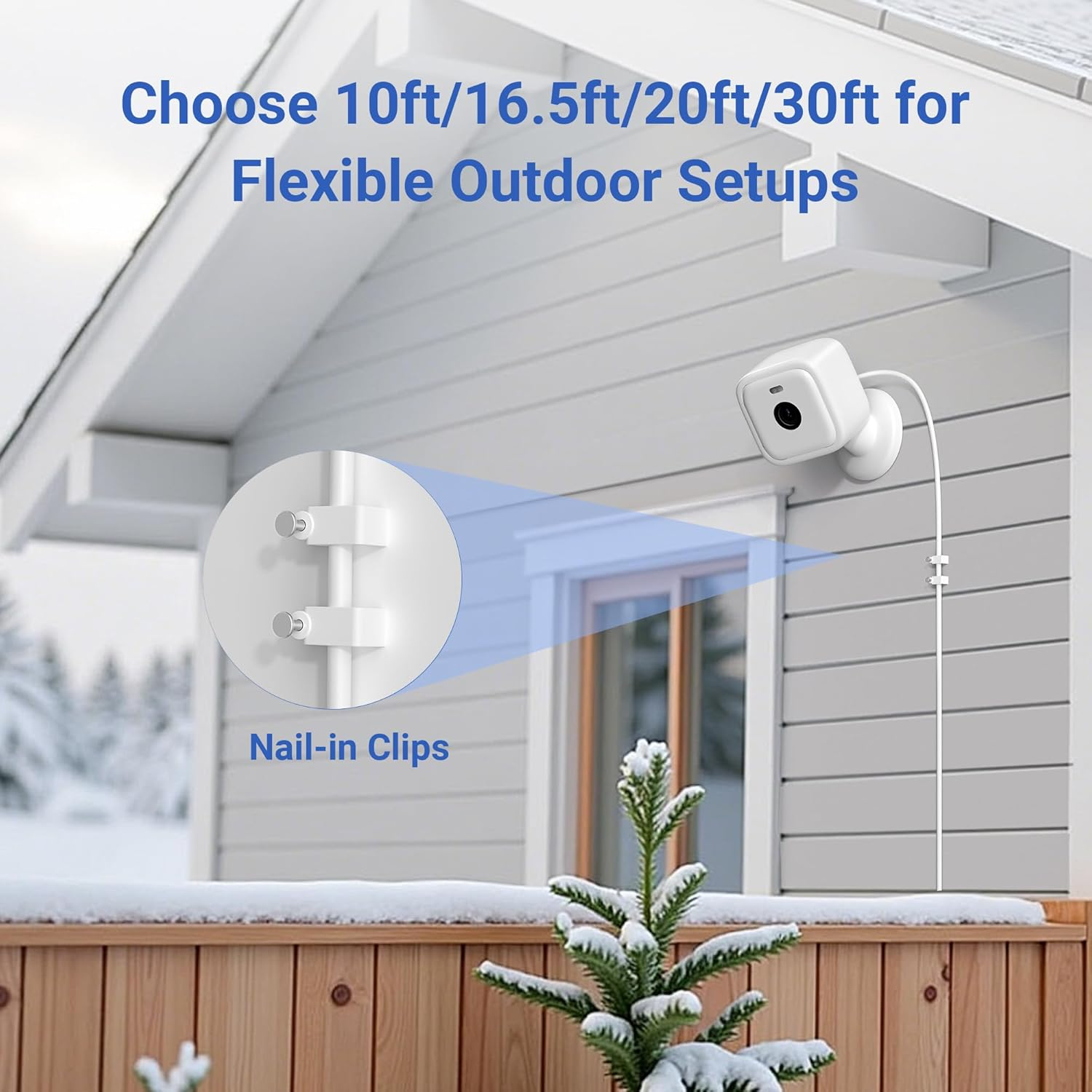 Basesailor Blink Mini 2 Power Cord 6M/2Pack,Extra Long USB a to USB C Charging Cable USBC Extension Cable for Eufy Solocam C210/S340,Petcube Cam 360,Security Camera Outdoor Indoor,15Ft,20Ft,25Ft,5M image number 4