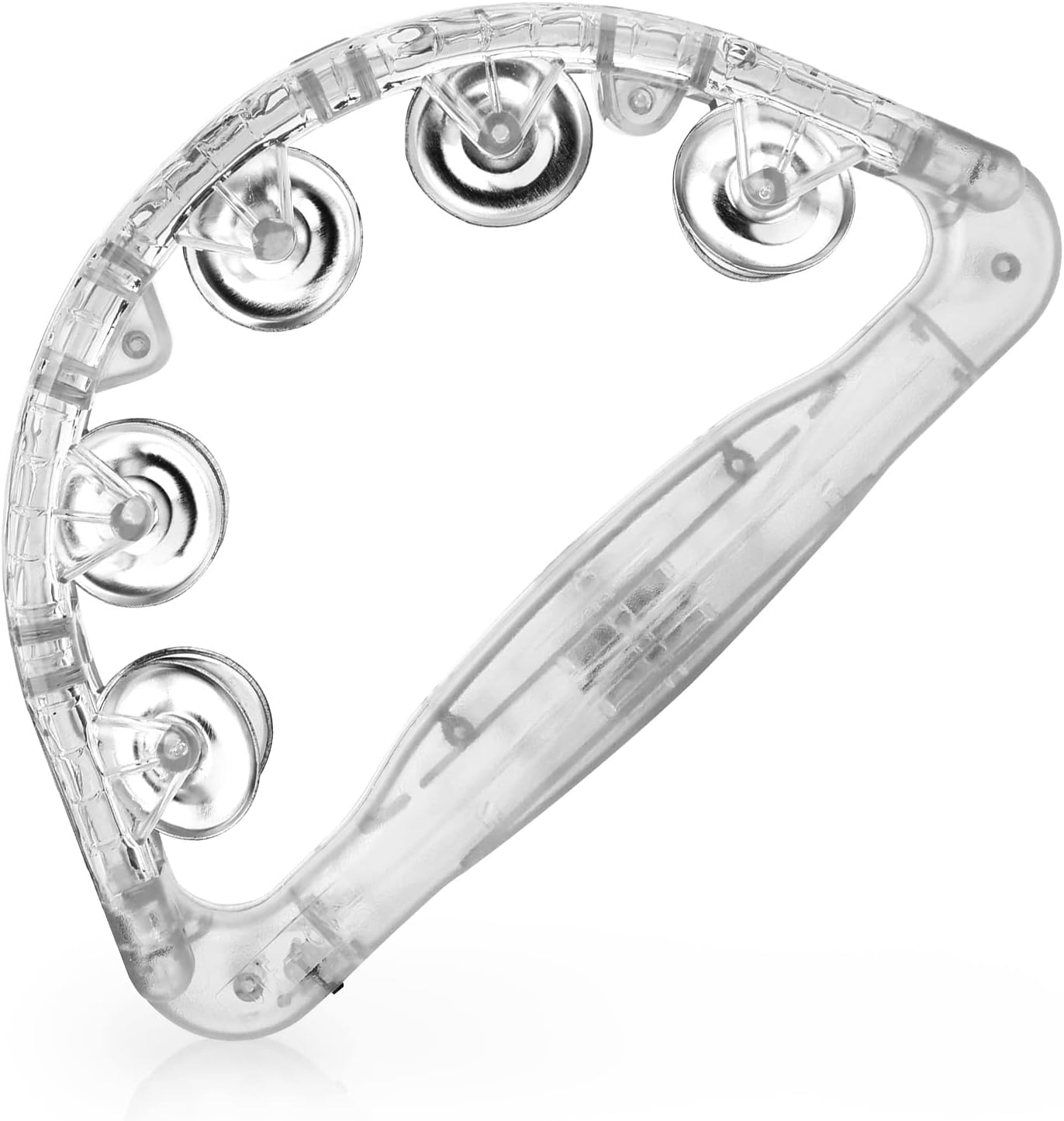 LED Tambourine - Flashing Handheld Percussion Instruments for Adults - Light up Tambourine with Batteries Included image number 2