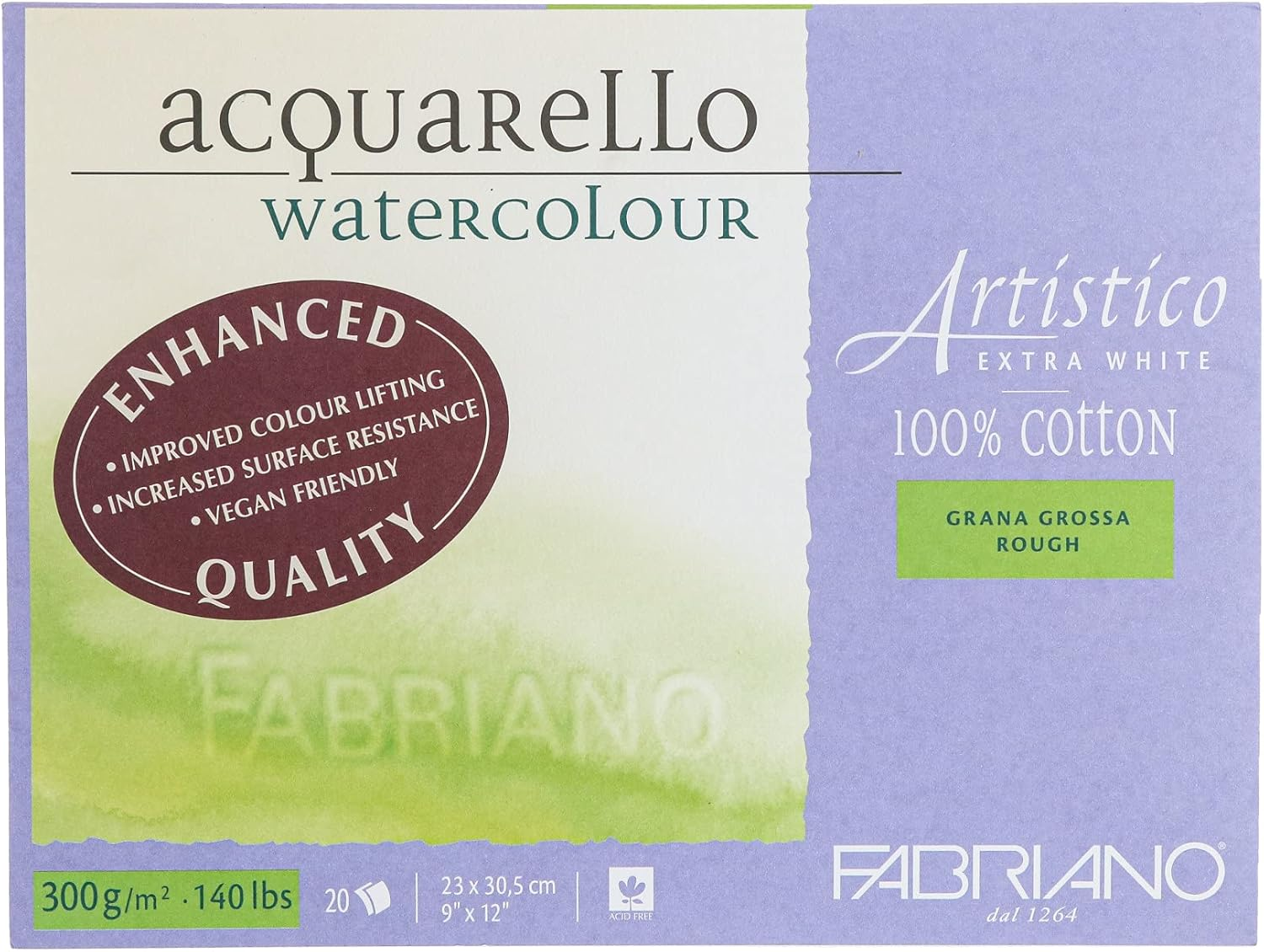 Fabriano Artistico Watercolor Block, 9 X 12, Extra White image number 2