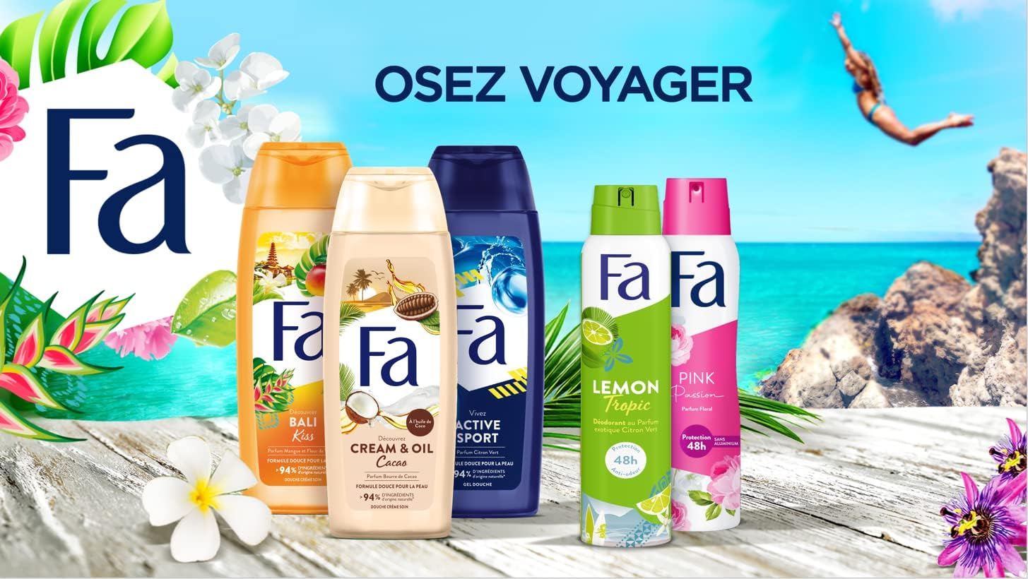 Fa Cream & Oil Shower Gel Coconut Oil/Cocoa Butter Fragrance 250 Ml image number 2