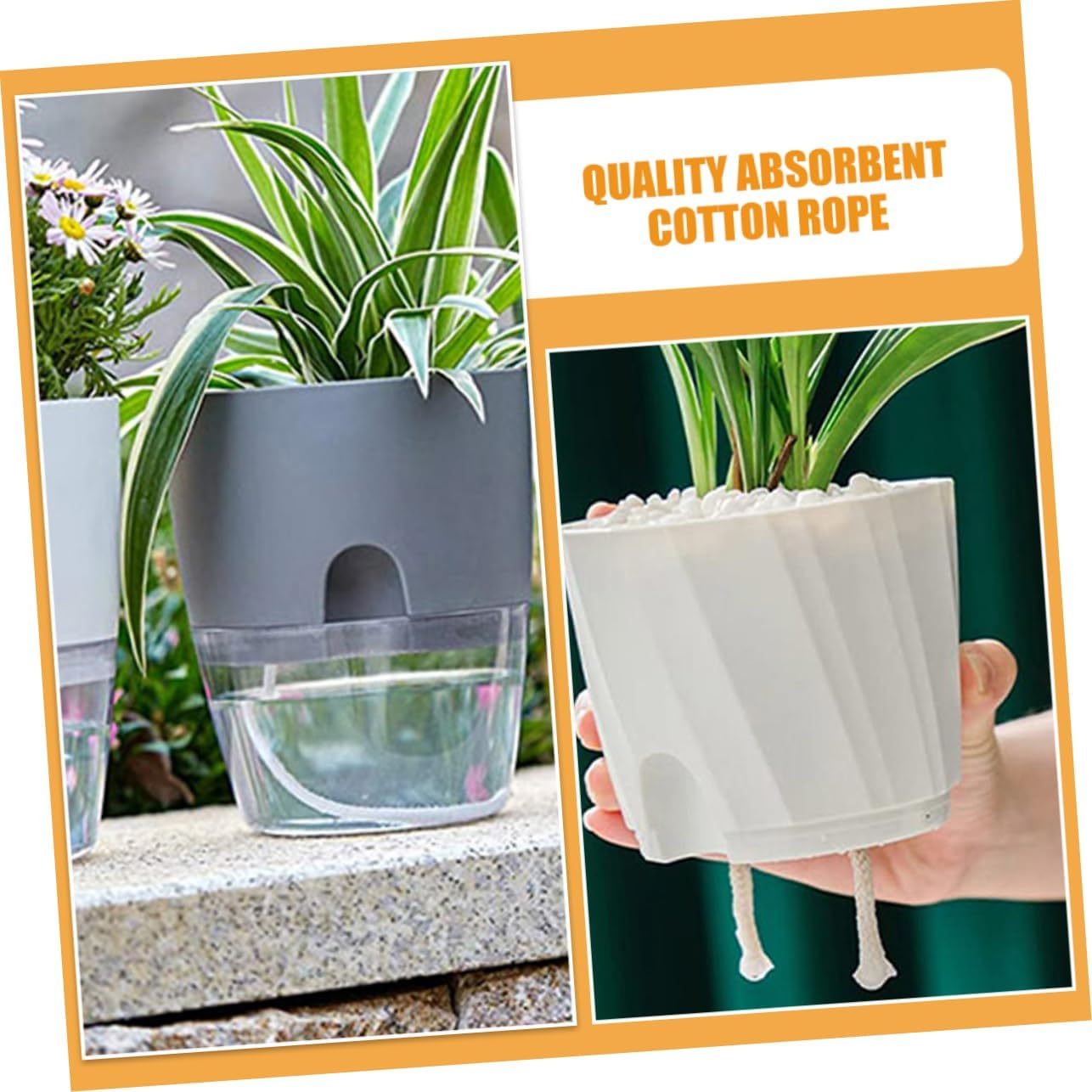 BESPORTBLE 5Pcs Bundle of Self Watering Pot Cord Cotton Rope for Potted Plant Self Watering Planter Accessory for Indoor Gardening and Hydroponics Supplies image number 4