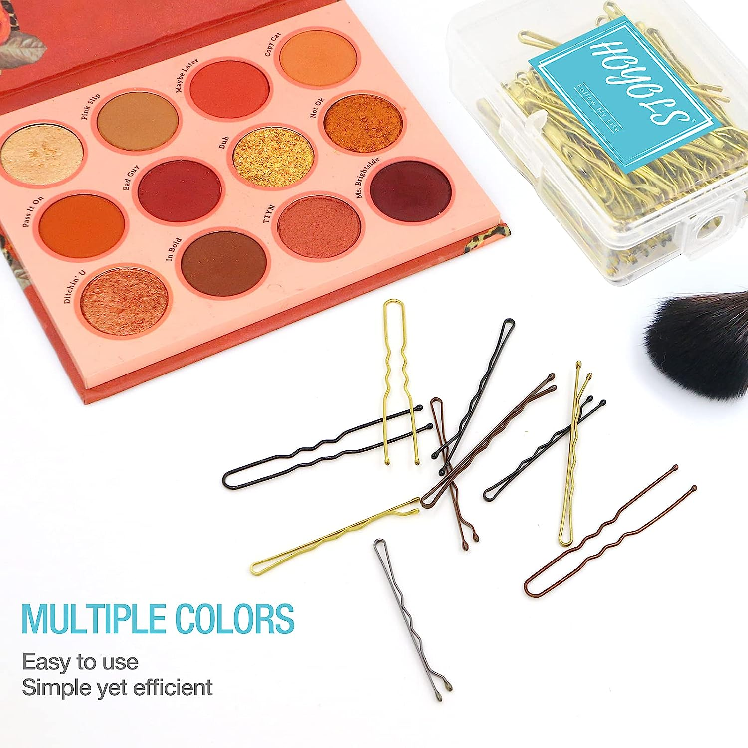 Hoyols Premium Metallic Crimped Grip Bobby Pin, Secure Hold Wavy Slide Proof Gold Hair Styling Pins for Women Buns Thin Hair 100 Count, 2 Inch (Blonde) image number 3