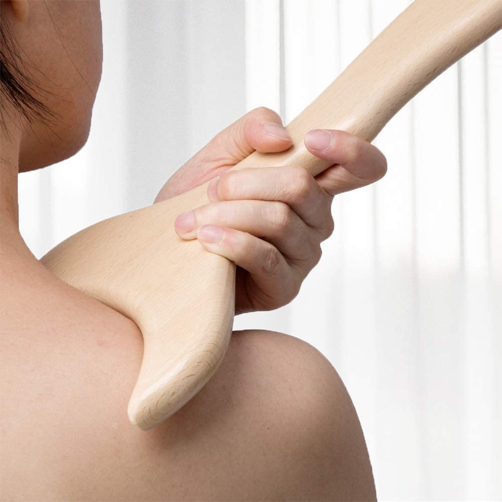Wooden Gua Sha Tools Professional Lymphatic Drainage Tool Wood Therapy Massage Tools for Maderoterapia (Burlywood) image number 6