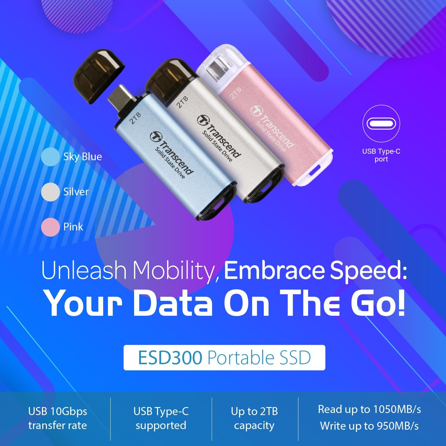 2TB Portable Solid State Drive 300S image number 1