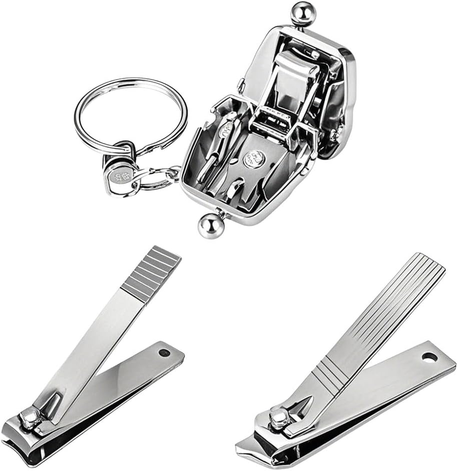 NOIAFZY 3Pcs Creative Bag Nail Clippers Mini Folding Stainless Steel Portable Key Pendant Cute Set image number 5