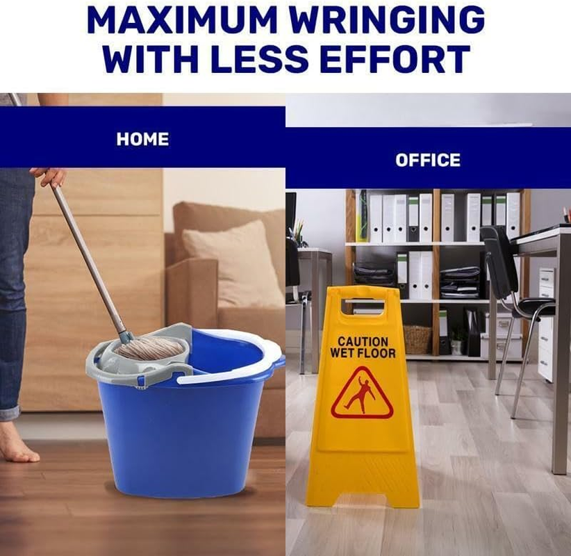 Leona Co Mop Bucket for Commercial Mop Cleaning, Clean Bucket with Strainer, Suitable for Wet Mops, Sponge Mops, 10L image number 2