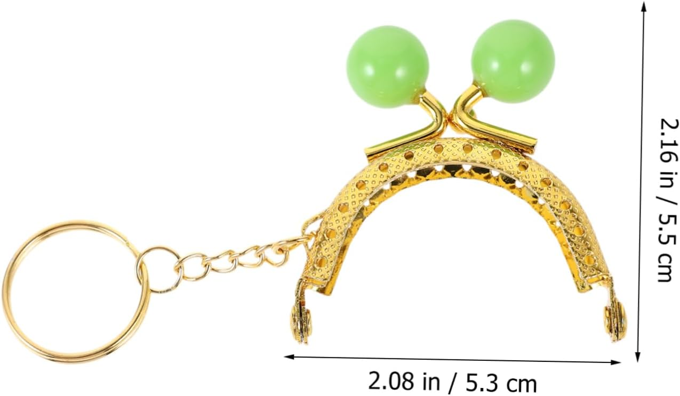 Tofficu 10Pcs Metal Purse Clasp Frame for DIY Handbag Craft Keychain Wallet Accessory Bag Bead Lock Clasp for Women Coin Purses Pouches image number 3