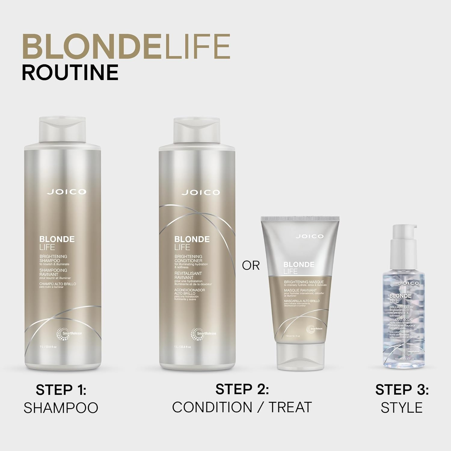 Joico Blonde Life Brightening Shampoo, 1 L image number 3