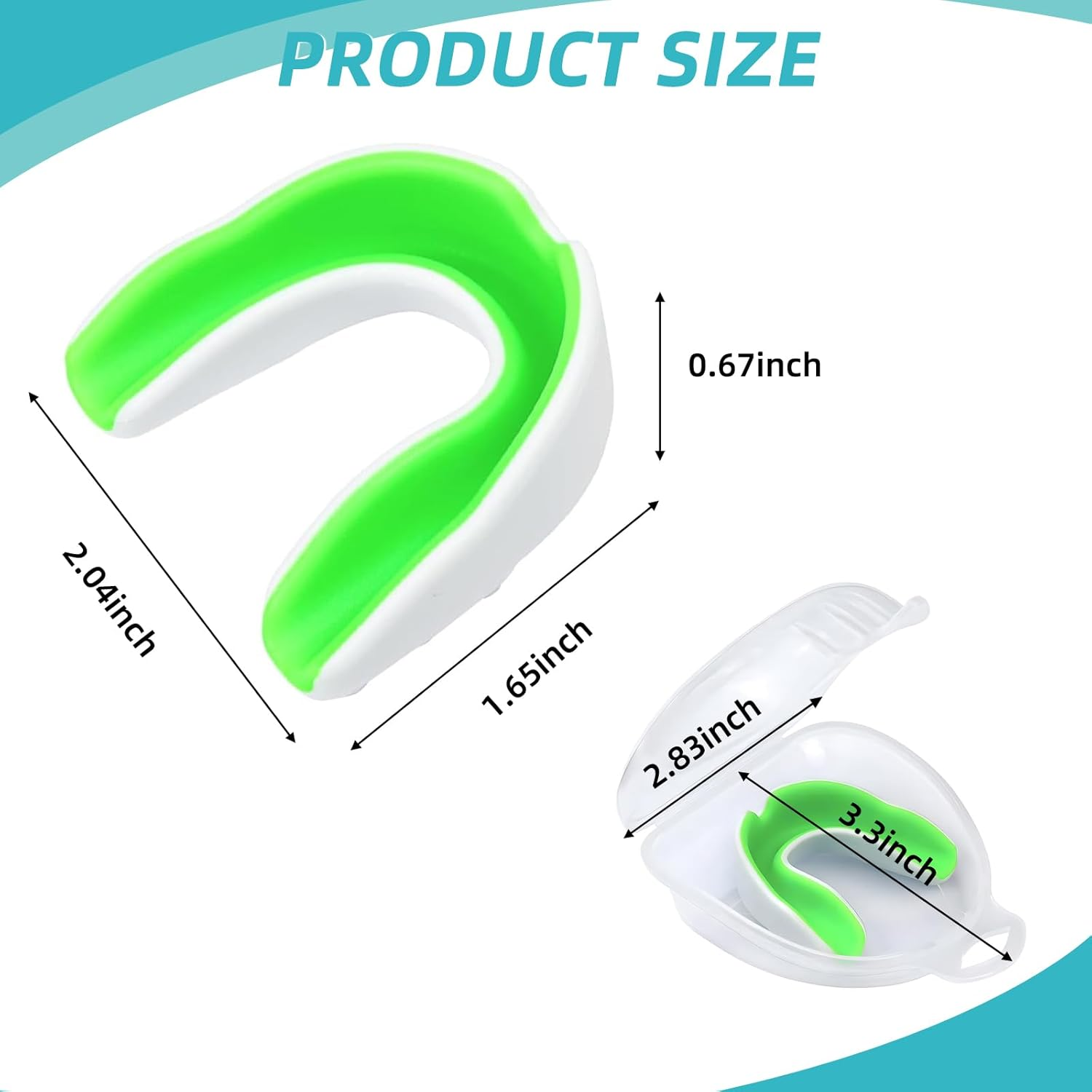 JZS 5 Pack Kids Youth Mouth Guard for Sports Boys Girls Mouth Guard with Case Child Teen Sports Mouthguard for Football Lacrosse Basketball Boxing Soccer Taekwondo MMA Karate image number 2