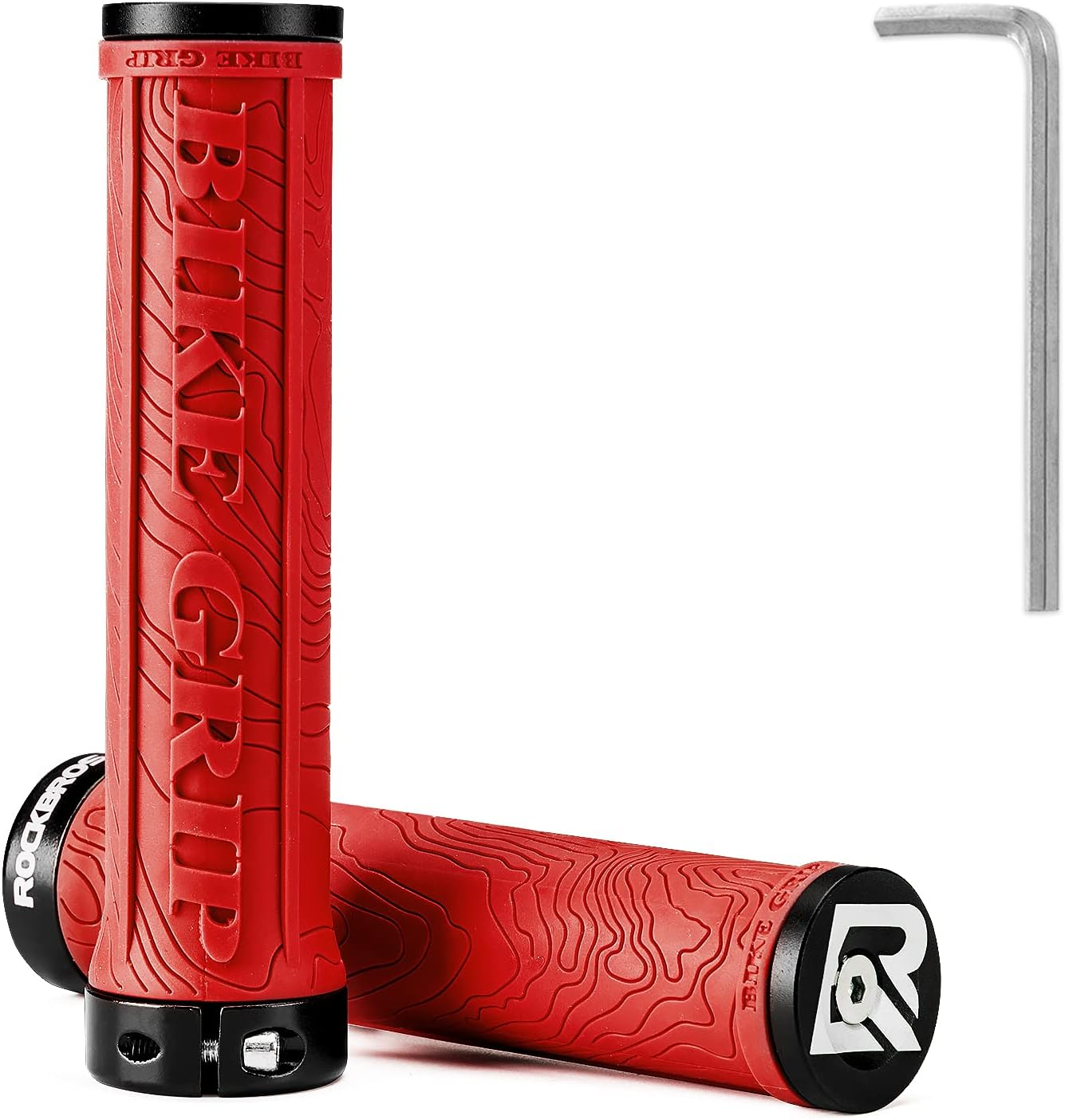 ROCKBROS Bike Handlebar Grips Double Lock-On Bicycle Handle Bar Ends for Mountain MTB BMX 22.2Mm