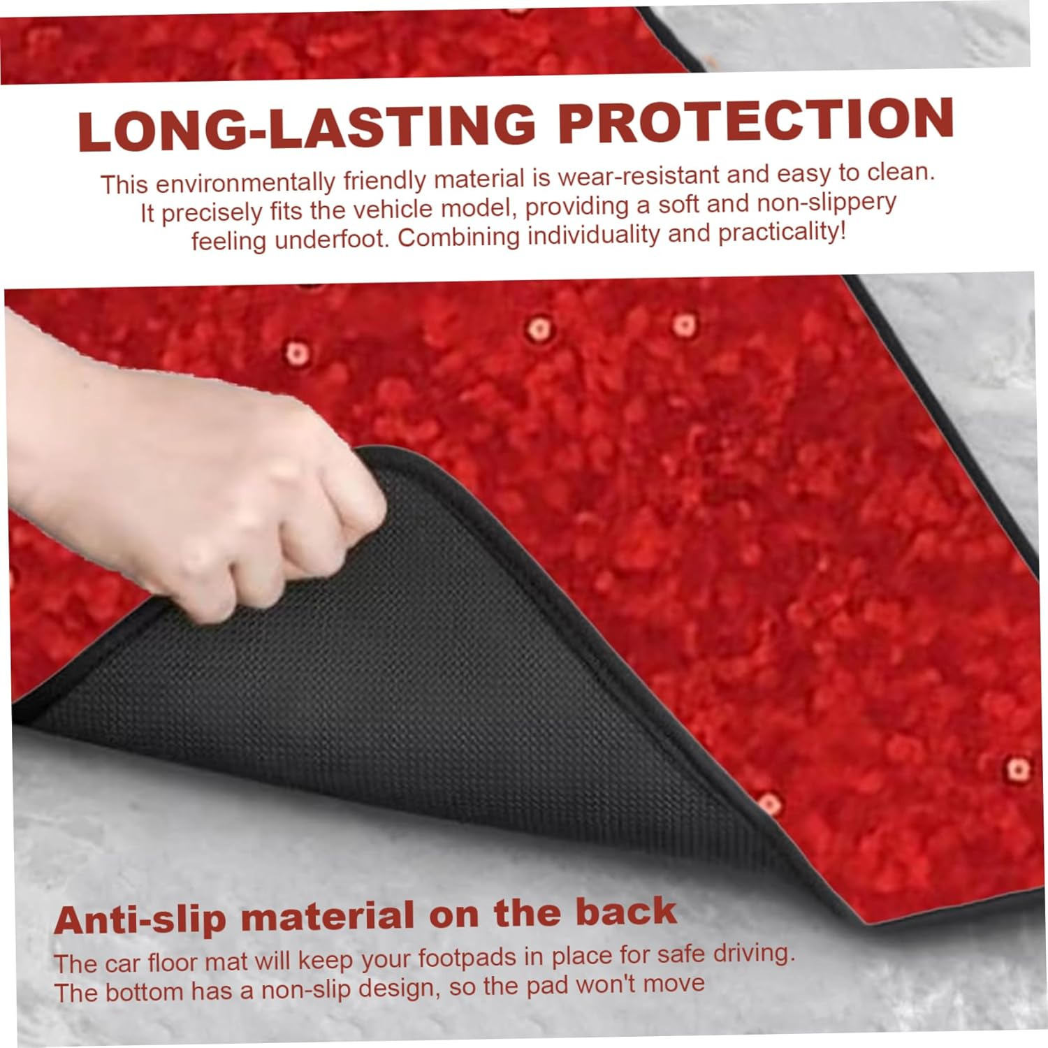 Car Mats Full Set, Wear-Resistant & Dustproof Boho Automotive Floor Mats, Non-Slip Car Interior Accessories for Trucks, SUV, Sedans